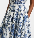 Erdem Floral jacquard midi skirt