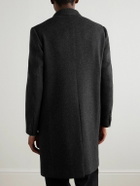 Caruso - Brushed Wool and Cashmere-Blend Overcoat - Black