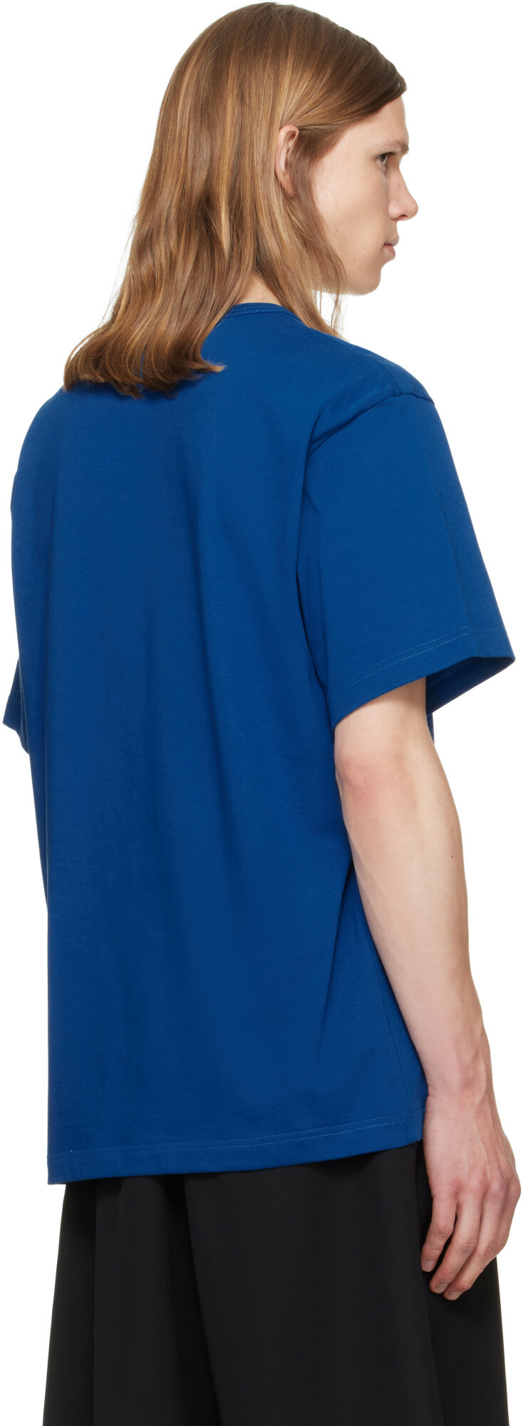Helmut Lang Blue Varsity T-shirt