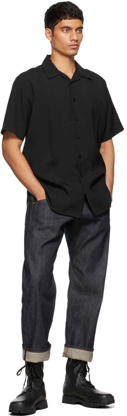 Jil Sander Black Wool Canvas Shirt Jil Sander