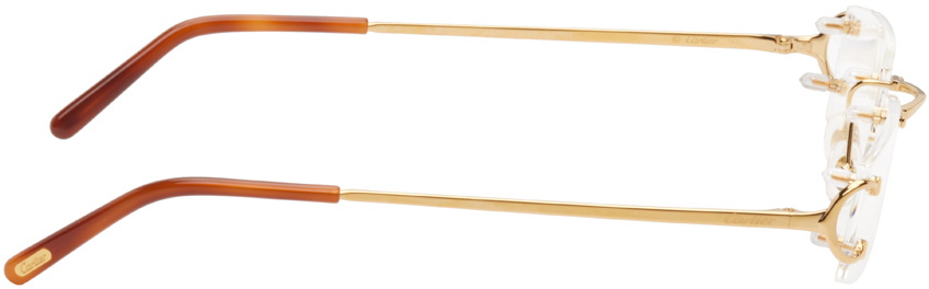 cartier rimless glasses gold