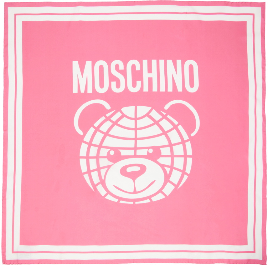 Moschino Pink Jacquard Scarf Moschino