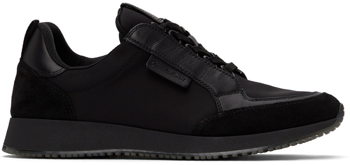 Photo: Gianvito Rossi Black Suede Powell Low-Top Sneakers