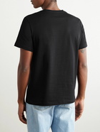 A.P.C. - Raymond Logo-Embroidered Cotton-Jersey T-Shirt - Black