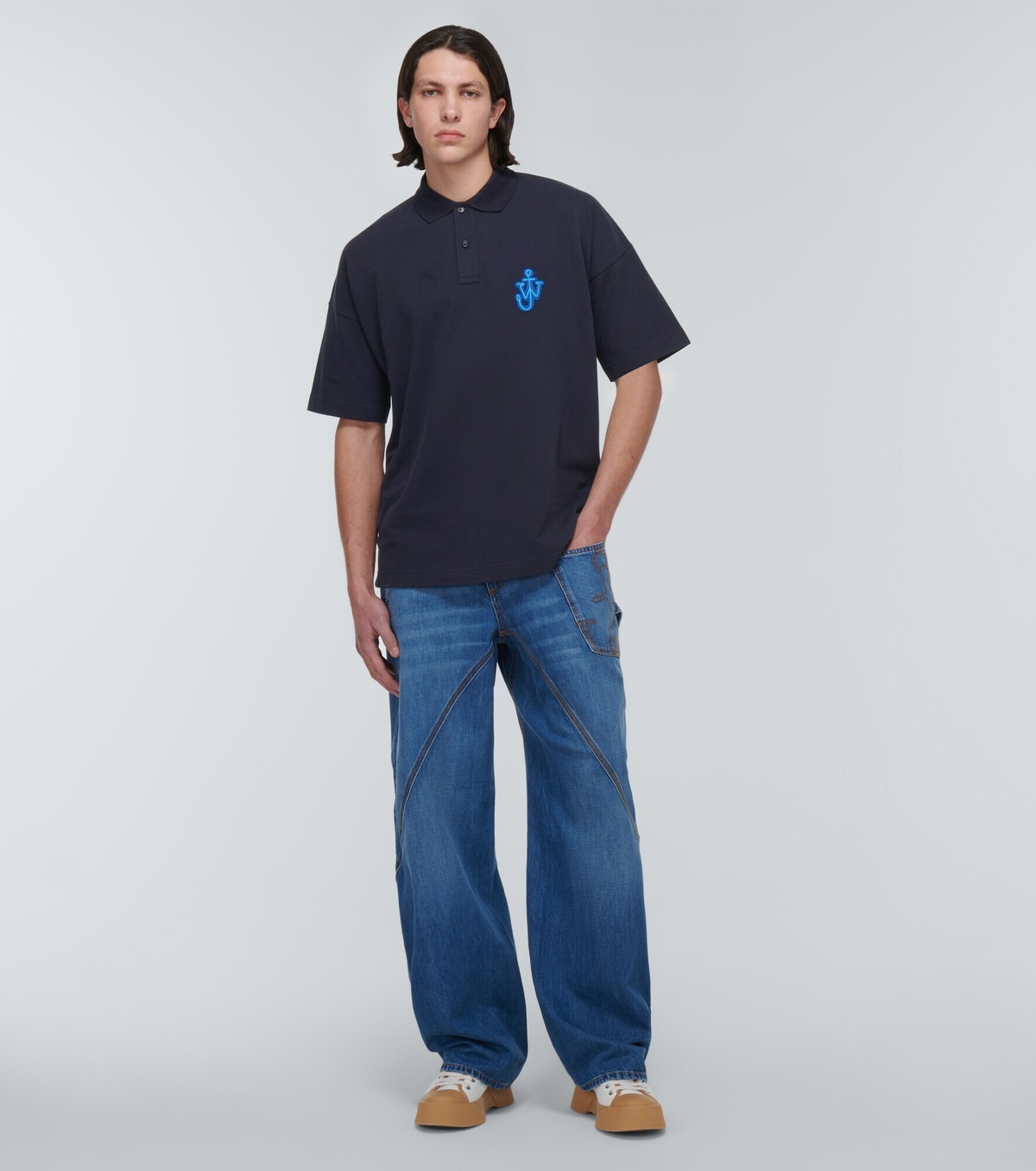 JW Anderson - Anchor cotton piqué polo shirt JW Anderson