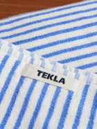 TEKLA - Set-of-Three Logo-Appliquéd Striped Organic Cotton-Terry Towels