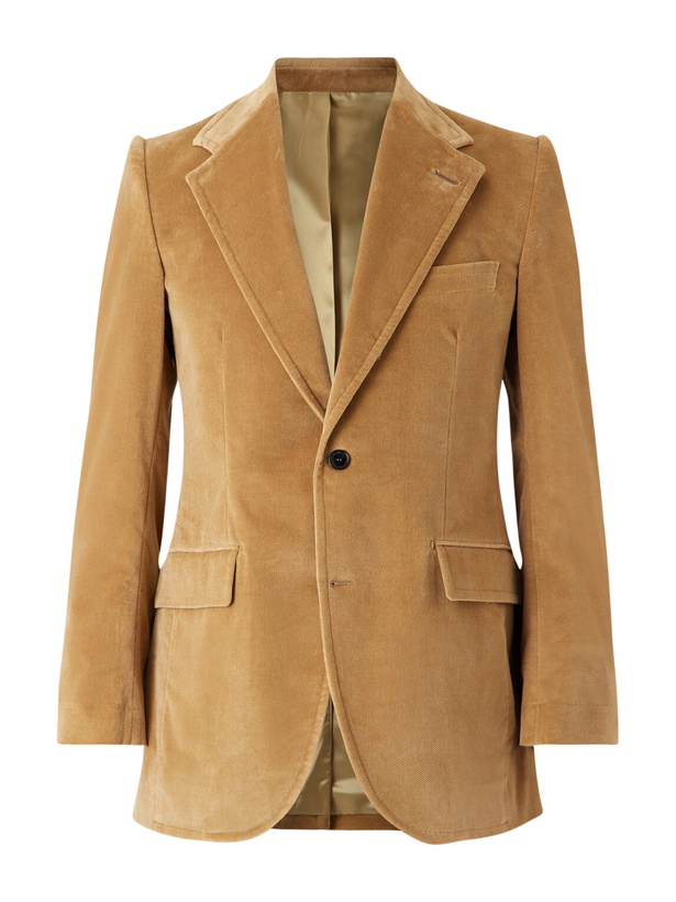 Photo: Husbands - Cotton-Velvet Blazer - Yellow