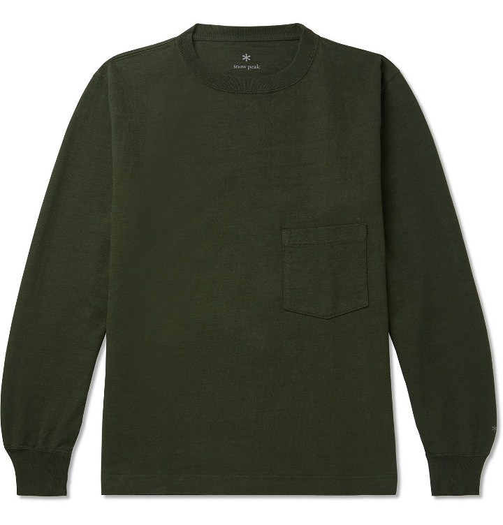 Photo: Snow Peak - Garment-Dyed Cotton-Jersey T-Shirt - Green