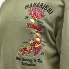 Maharishi Men's Dragon Map Vintage Crew Sweat in Olive