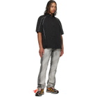 Off-White Black Garment-Dyed Sporty Bowling Shirt