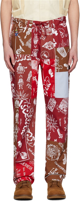 Photo: KidSuper Red Patchwork Trousers