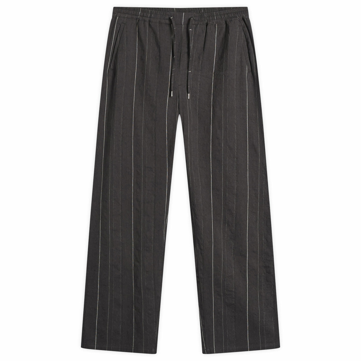 A Kind of Guise Men's Samurai Trousers in Black Chalk Stripe