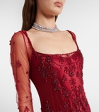 Clio Peppiatt Chandelier embellished tulle gown