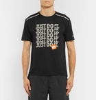 Nike Running - Printed Dri-FIT T-Shirt - Men - Black