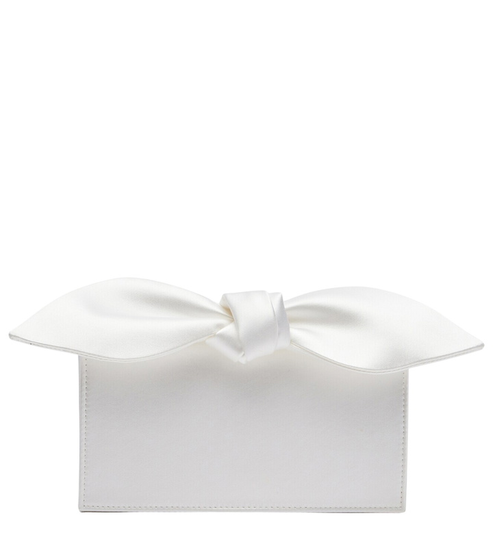 Photo: Aquazzura Bow Tie Mini satin clutch