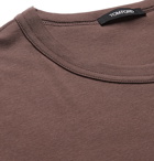 TOM FORD - Stretch-Cotton Jersey T-Shirt - Brown