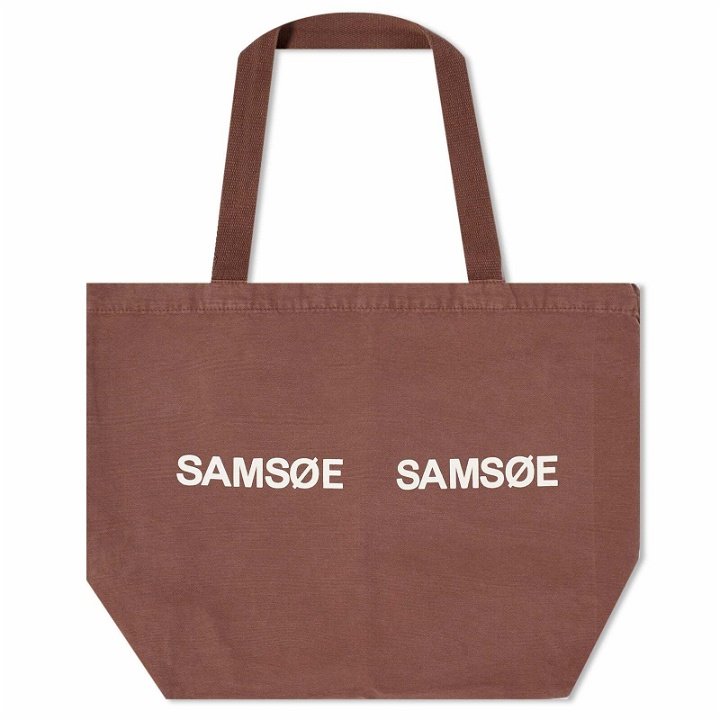 Photo: Samsøe Samsøe Women's Frinka Logo Shopper Bag in Peppercorn