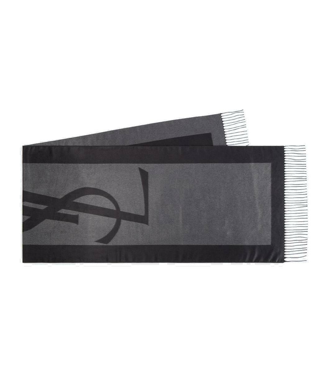 Saint Laurent Cassandre silk jacquard scarf Saint Laurent