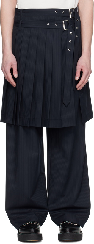 Photo: Charles Jeffrey LOVERBOY Navy Wide Leg Skouser Trousers