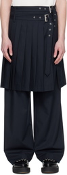 Charles Jeffrey LOVERBOY Navy Wide Leg Skouser Trousers