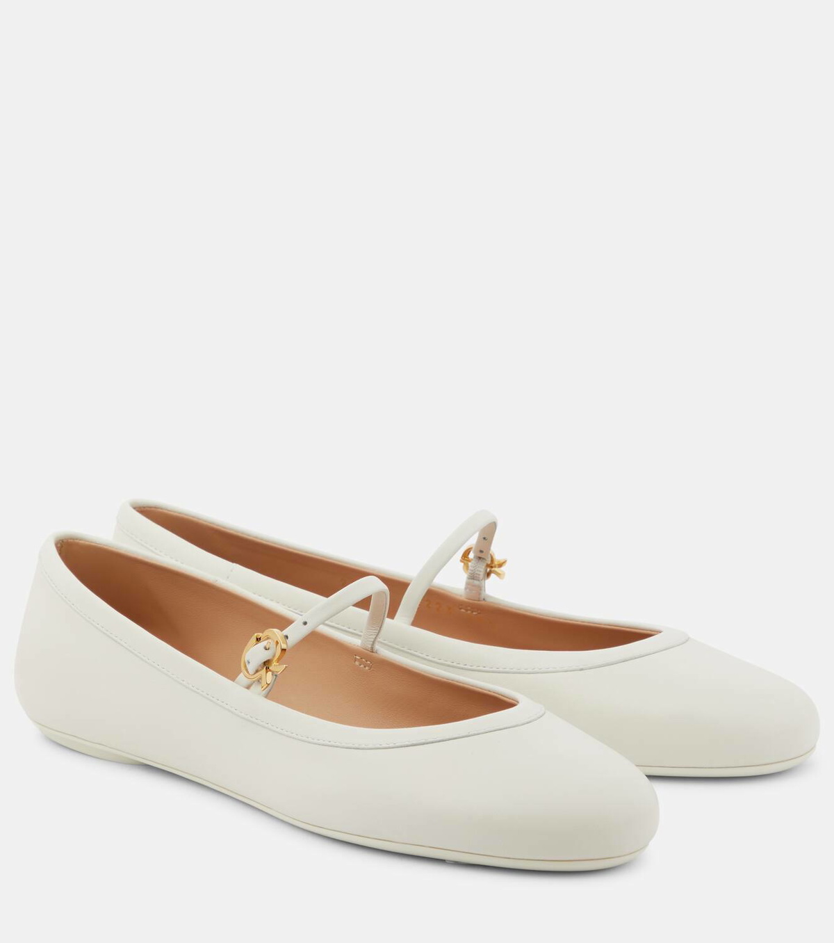 Gianvito Rossi Carla leather Mary Jane flats Gianvito Rossi