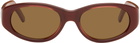 OUR LEGACY Brown Unwound Sunglasses
