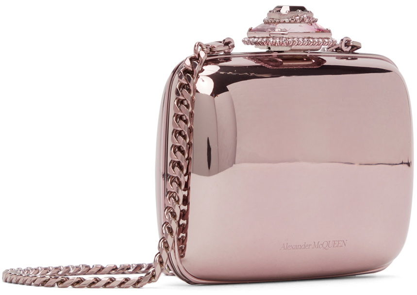 Alexander mcqueen best sale pink clutch