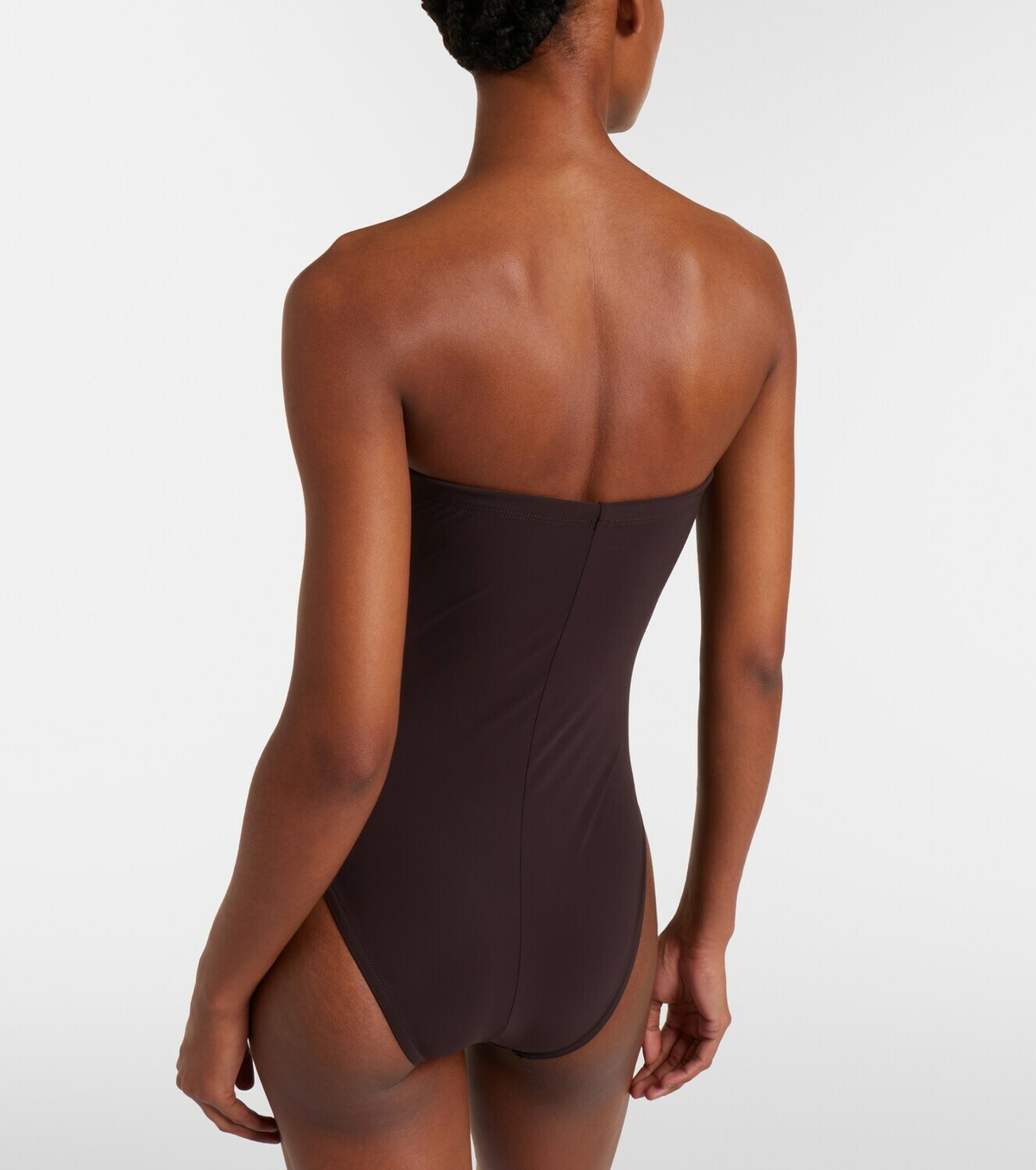Karla Colletto Ruched bandeau swimsuit