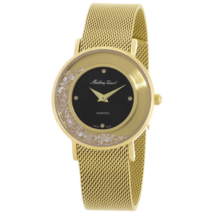 Photo: Mathey-Tissot Electra Quartz Diamond Black Dial Ladies Watch D983SPYN