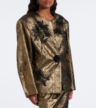 Jacques Wei Embellished brocade blazer