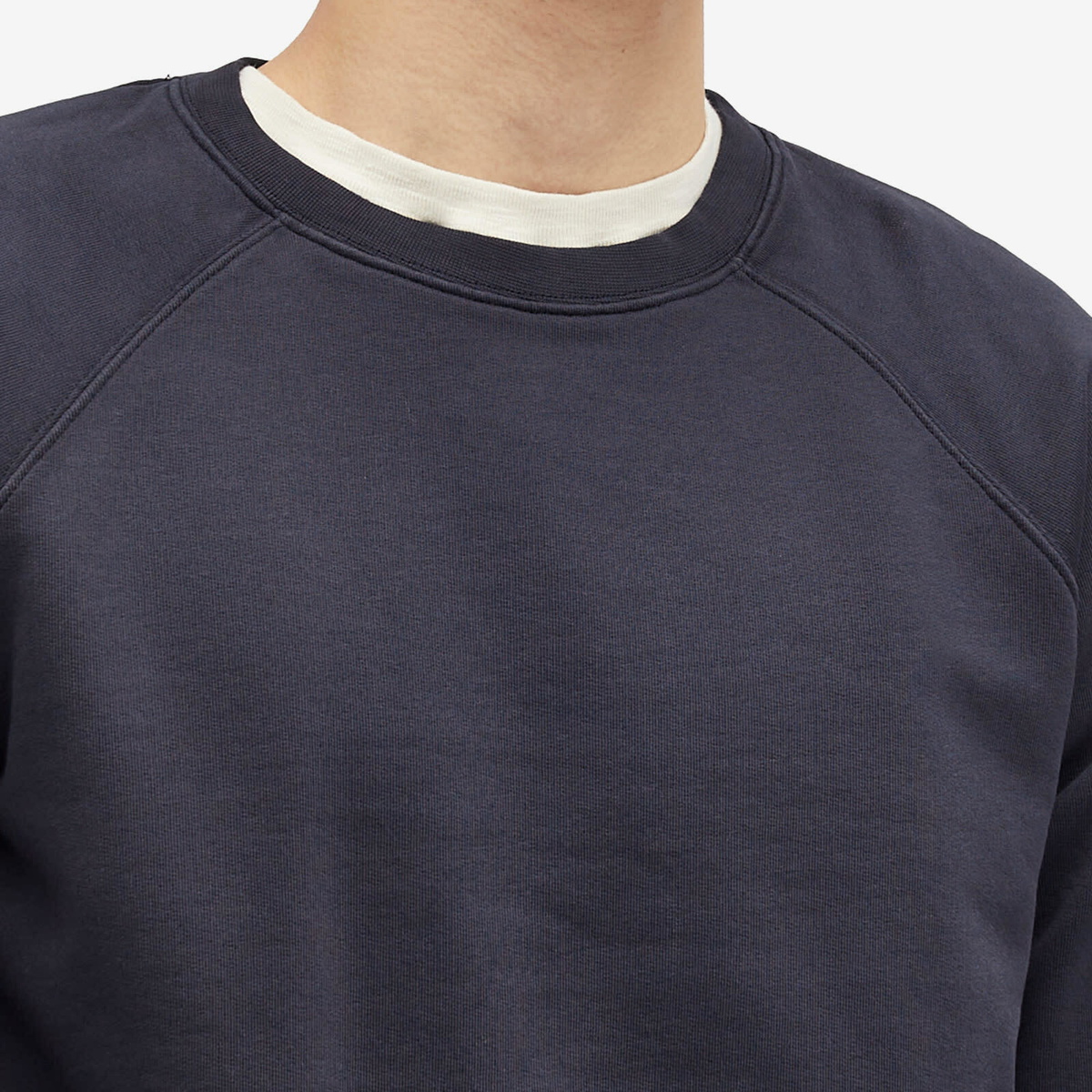 Folk Men's Rivet Crew Sweat in Navy