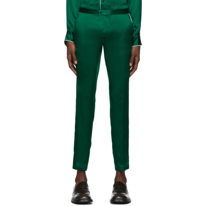 Photo: Casablanca Green Silk De Soiree Pyjama Trousers