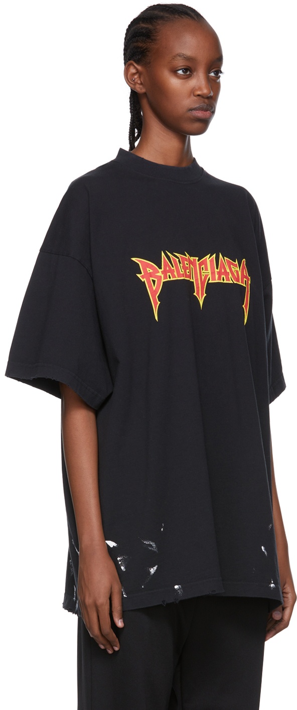 Balenciaga Black Metal T-Shirts for Men