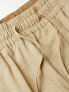 YMC - Alva Straight-Leg Cotton and Linen-Blend Seersucker Drawstring Trousers - Neutrals