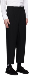 Comme des Garçons Homme Black Pleated Trousers