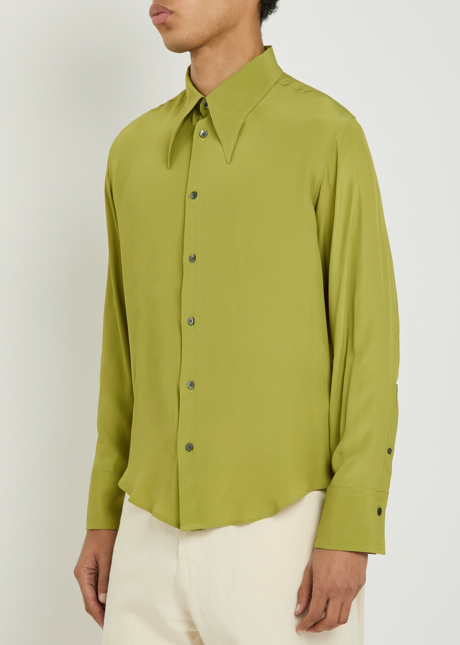 Ami Paris Woven Shirt Light Green