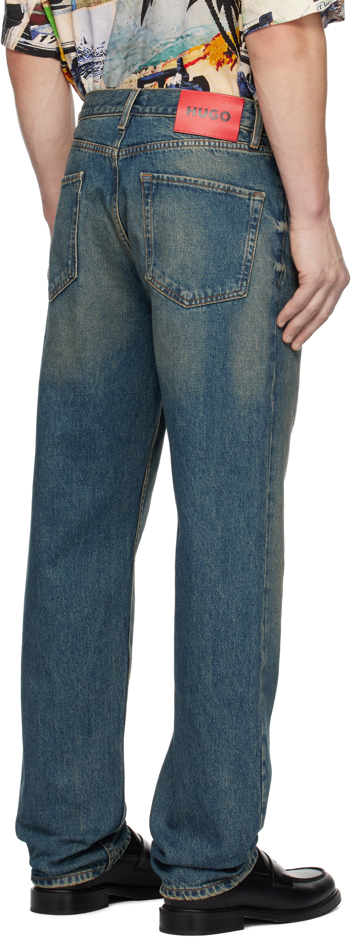 Hugo Blue Straight-Leg Jeans