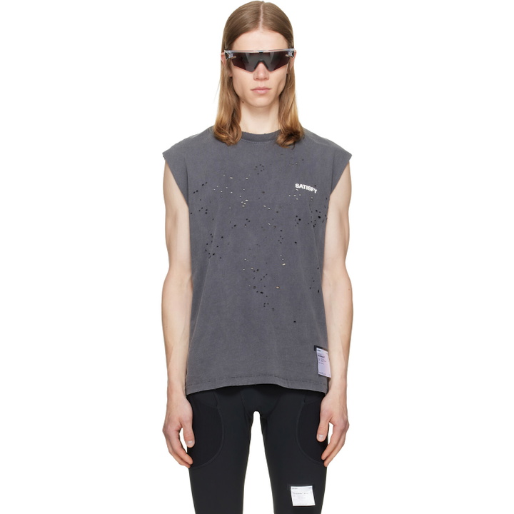 Photo: Satisfy Gray MothTech Muscle Tank Top