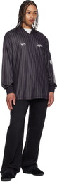Y-3 Black Zinedine Zidane Soccer Long Sleeve Jersey T-shirt