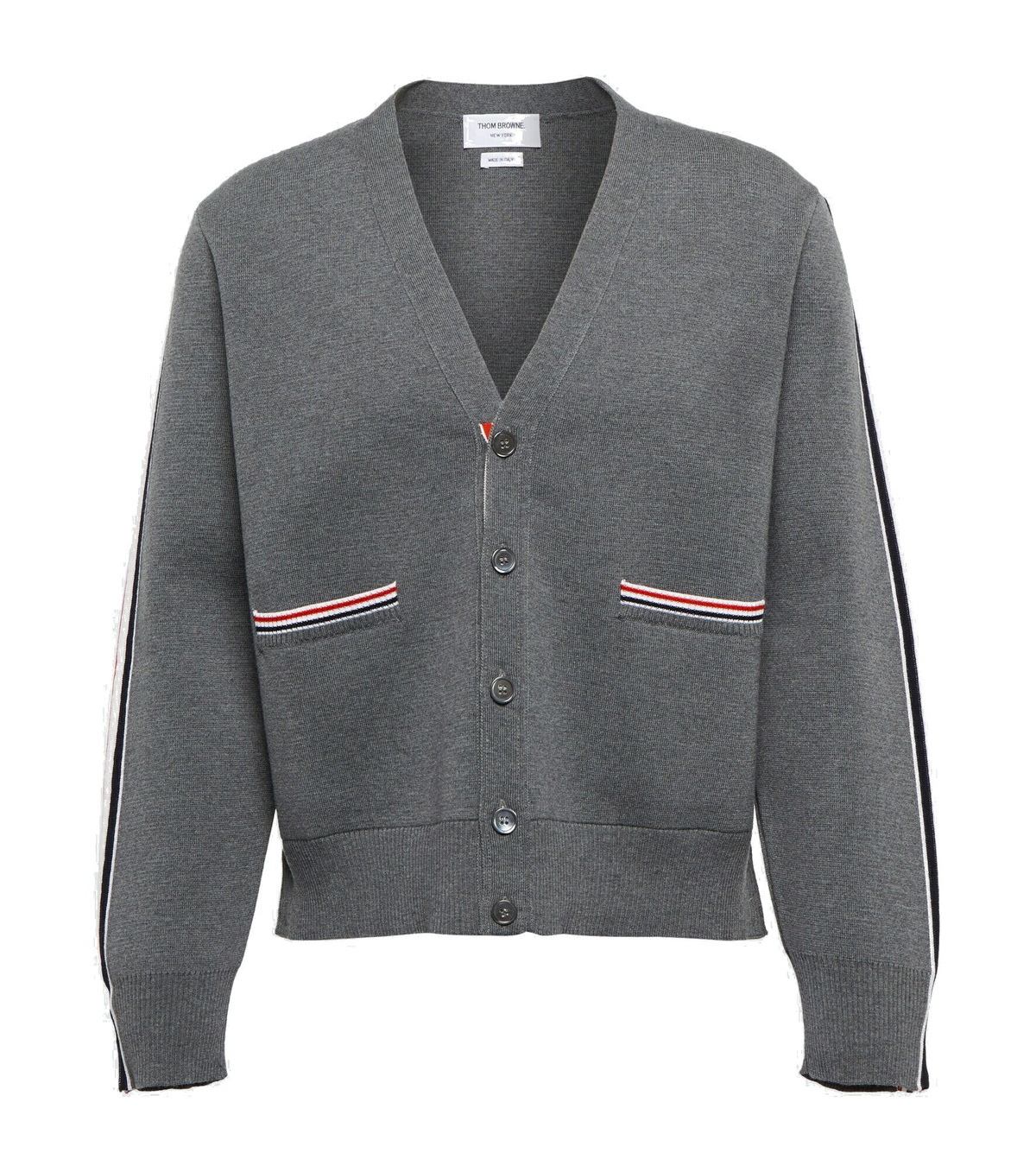 Thom Browne Gray Wool Cardigan