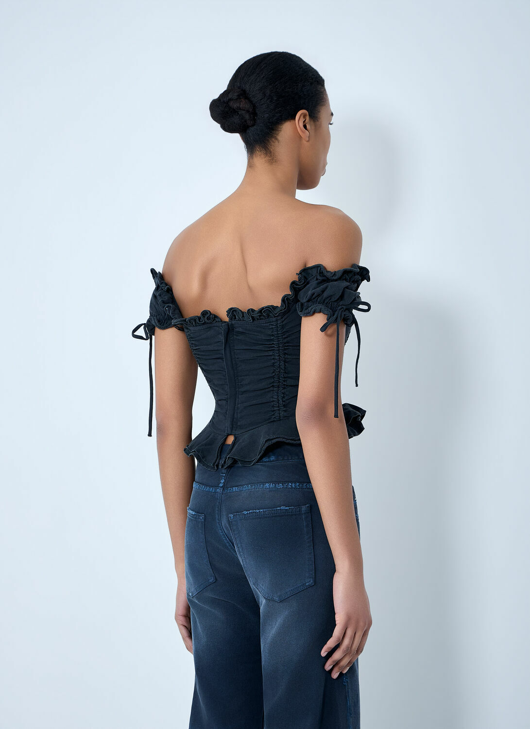 Balenciaga Gathered Cropped Top