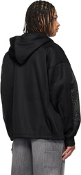 WOOYOUNGMI Black Mesh Hoodie