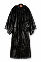 Diesel Denim kimono coat with coated front - Denim Jackets - Unisex - Black