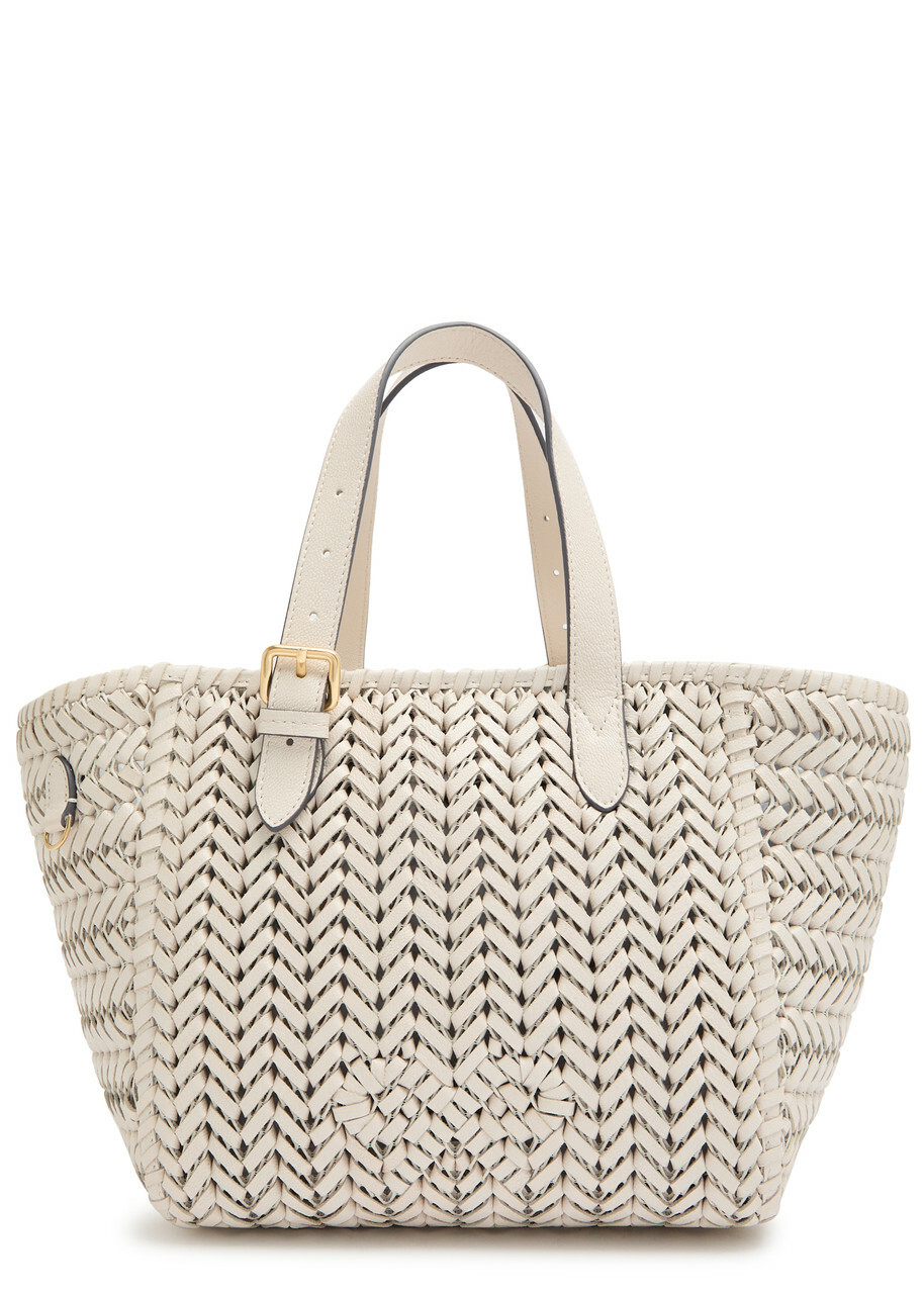 Anya Hindmarch The Neeson Small Woven Leather Tote - Off White - One Size