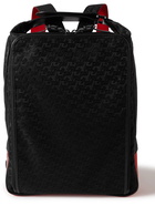 CHRISTIAN LOUBOUTIN - Leather-Trimmed Logo-Jacquard Coated-Canvas and Mesh Backpack