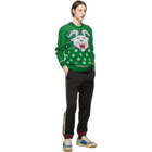 Gucci Green Wool Jacquard Sweater