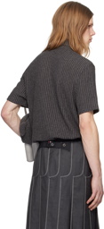 Thom Browne Gray Striped Shirt