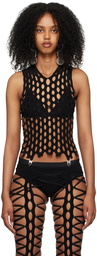 Sinéad O’Dwyer Black Cutout Tank Top