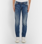 VALENTINO - Slim-Fit Panelled Stretch-Denim Jeans - Blue