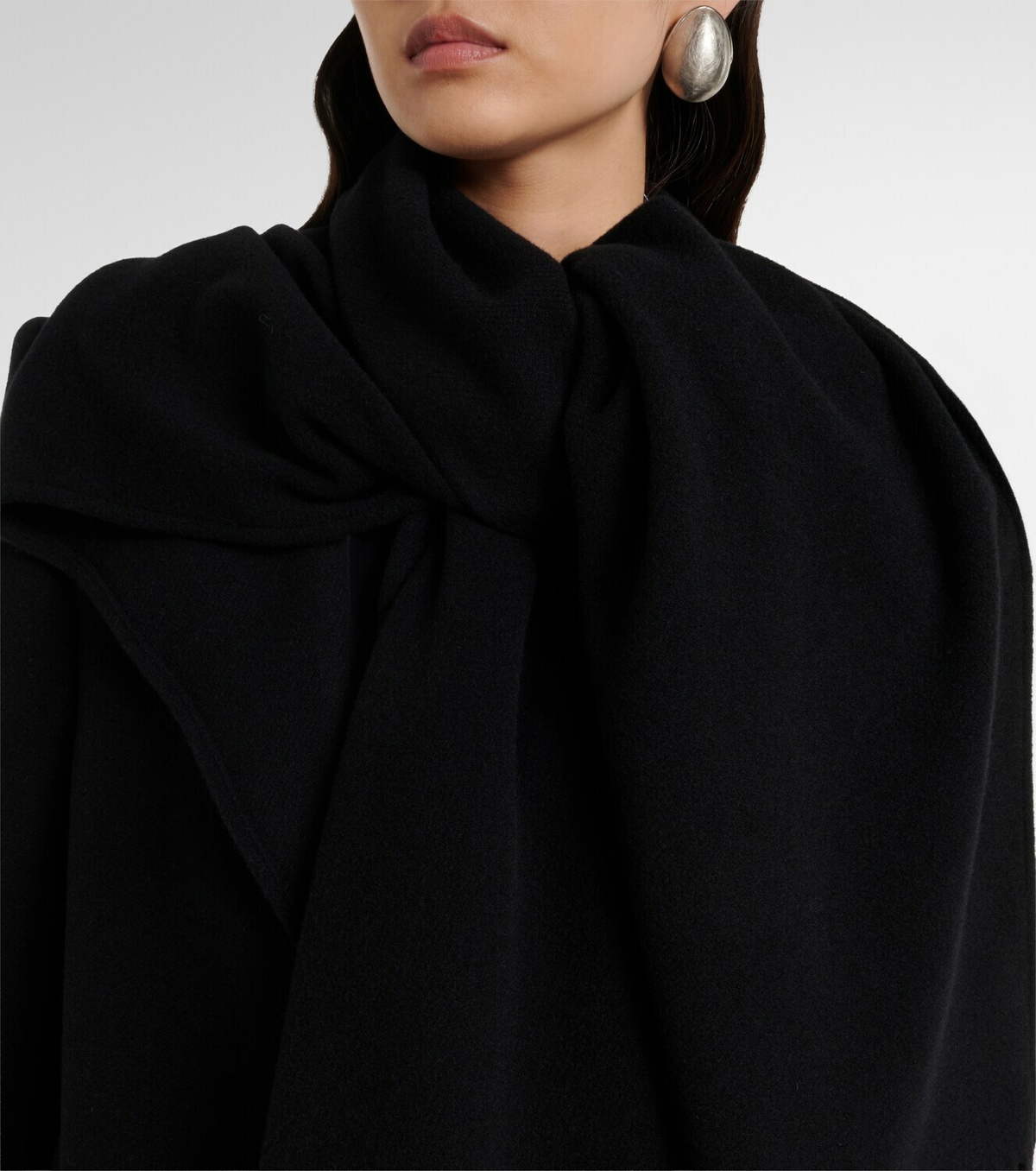 The Attico Scarf-detail wool and cashmere coat